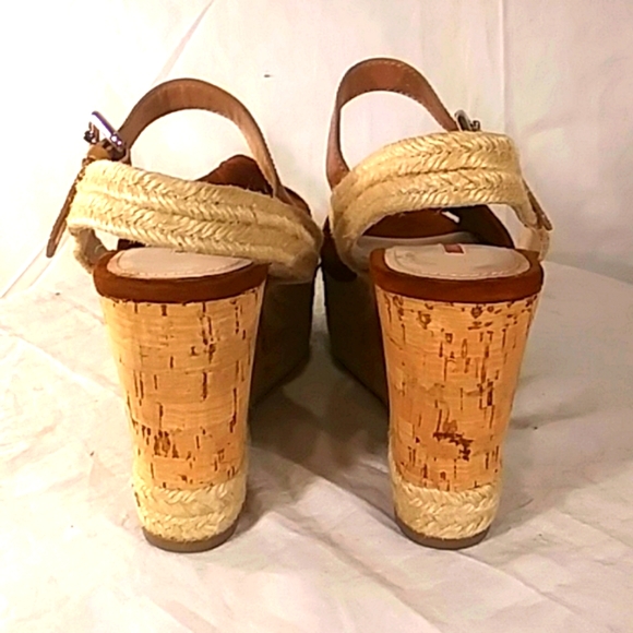 🔥🔥NWOT Prada Rust Suede & Leather Platform Wedge Sandals - Picture 7 of 16